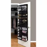 Door-Mounted Shoe Organizer - Black