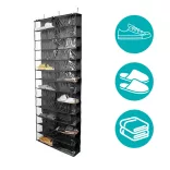 Door-Mounted Shoe Organizer - Black