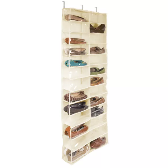 Door-Mounted Shoe Organizer - Beige