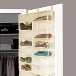 Door-Mounted Shoe Organizer - Beige