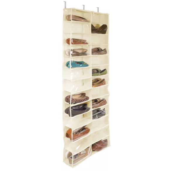 Door-Mounted Shoe Organizer - Beige