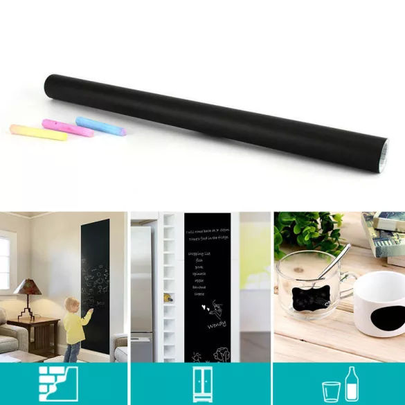 Chalkboard Sticker with 5 Colored Chalks