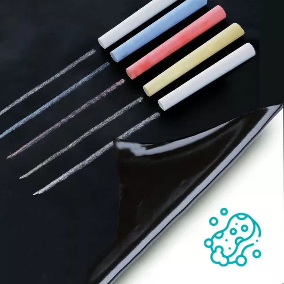 Chalkboard Sticker with 5 Colored Chalks
