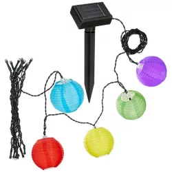 10-piece colorful solar lantern string