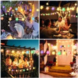 10-piece colorful solar lantern string