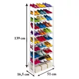 10-tier shoe rack - white