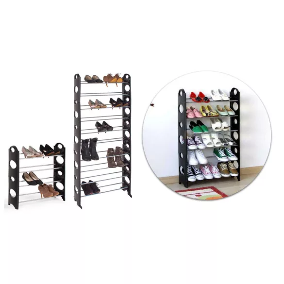 10-tier shoe rack - black