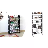 10-tier shoe rack - black