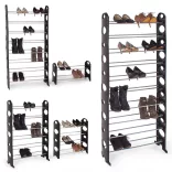 10-tier shoe rack - black