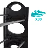 10-tier shoe rack - black
