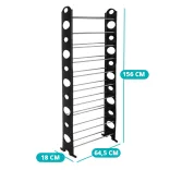 10-tier shoe rack - black