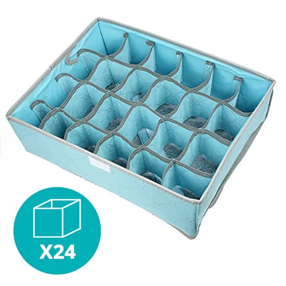 24-compartment lingerie storage box