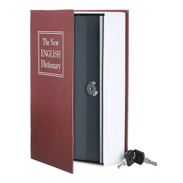 Book-shaped Security Box - Burgundy