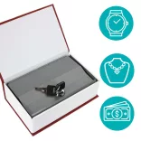 Book-shaped Security Box - Burgundy