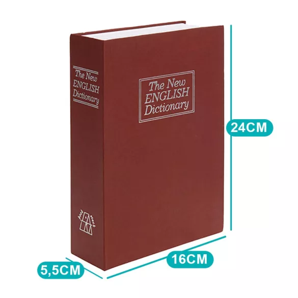 Book-shaped Security Box - Burgundy