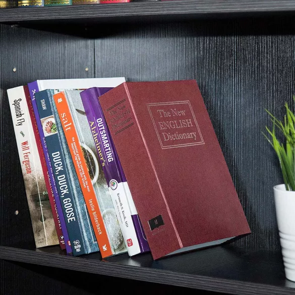 Book-shaped Security Box - Burgundy