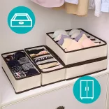 4-piece storage box set-beige