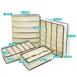 4-piece storage box set-beige