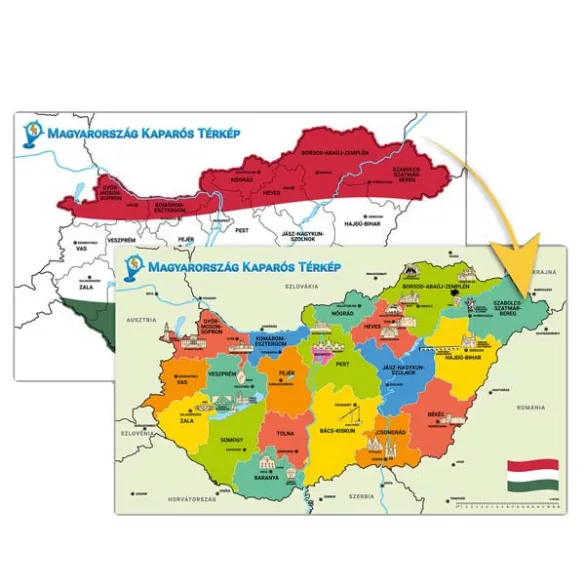 Scratch Map of Hungary