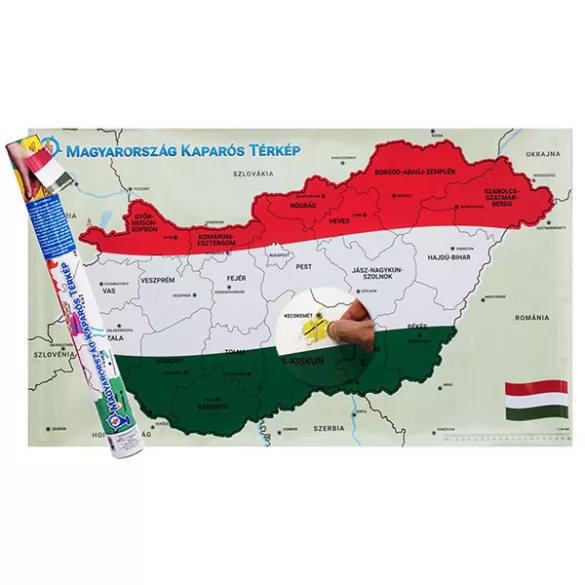 Scratch Map of Hungary