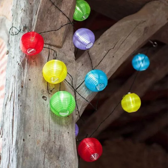 Party lantern, 10 LED, battery-operated