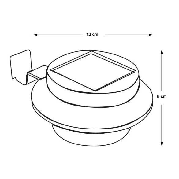 Solar Lamp in Selectable Color - Black