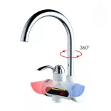 LED Display Water Heater Faucet - Vertical, Bottom Connection