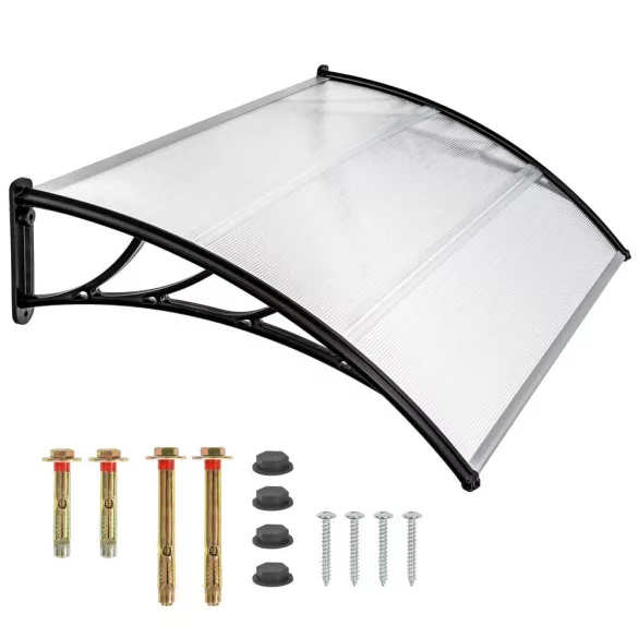 Plastic Canopy in Various Sizes and Colors - 120x90 cm - Black