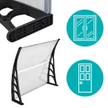 Plastic Canopy in Various Sizes and Colors - 120x90 cm - Black