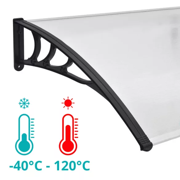Plastic Canopy in Various Sizes and Colors - 120x90 cm - Black
