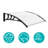 Plastic Canopy in Various Sizes and Colors - 120x90 cm - Black