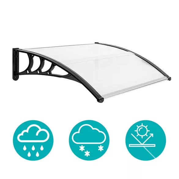 Plastic Canopy in Various Sizes and Colors - 120x90 cm - Black