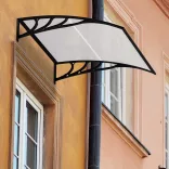 Plastic Canopy in Various Sizes and Colors - 120x90 cm - Black