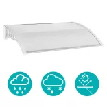 Plastic Canopy in Various Sizes and Colors - 120x90 cm - White