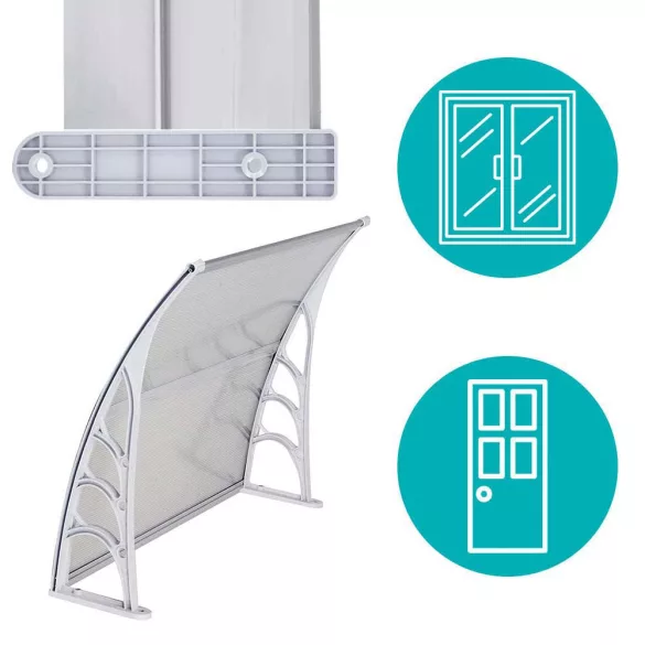 Plastic Canopy in Various Sizes and Colors - 120x90 cm - White