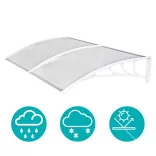 Plastic Canopy in Various Sizes and Colors - 240x90 cm - White