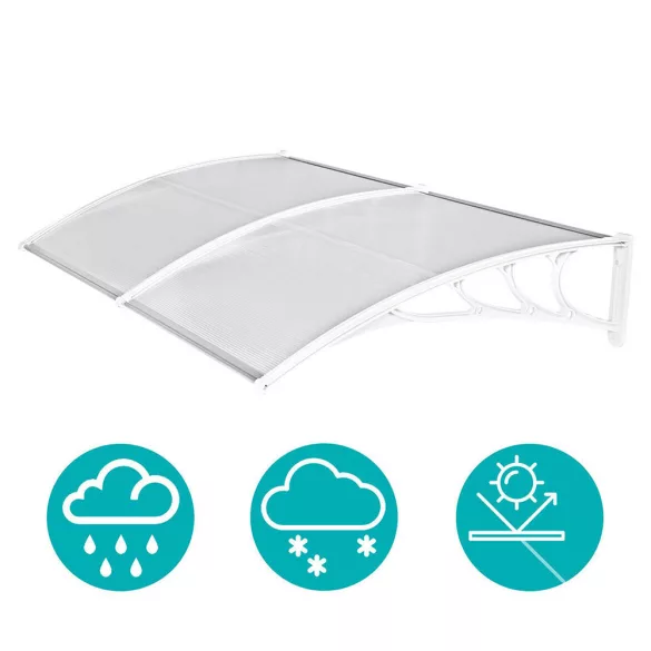 Plastic Canopy in Various Sizes and Colors - 240x90 cm - White