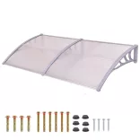 Plastic Canopy in Various Sizes and Colors - 240x90 cm - White