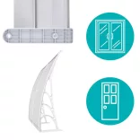 Plastic Canopy in Various Sizes and Colors - 240x90 cm - White