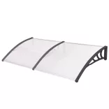 Plastic Canopy in Various Sizes and Colors - 240x90 cm - Black