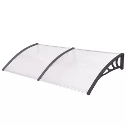   Plastic Canopy in Various Sizes and Colors - 240x90 cm - Black