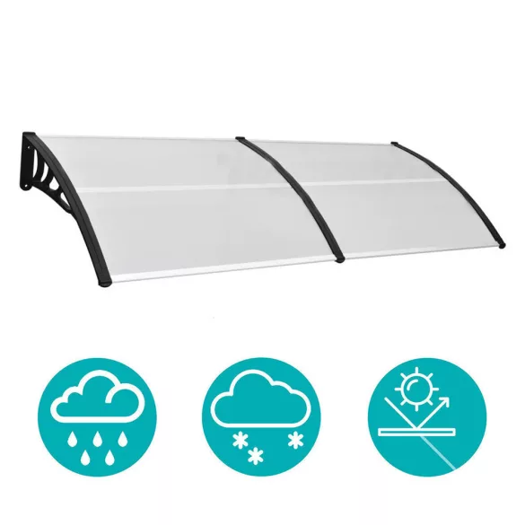 Plastic Canopy in Various Sizes and Colors - 240x90 cm - Black