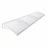 Plastic Canopy in Various Sizes and Colors - 300x90 cm - White