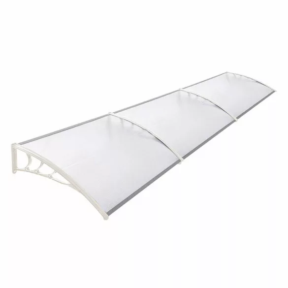 Plastic Canopy in Various Sizes and Colors - 300x90 cm - White