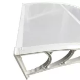 Plastic Canopy in Various Sizes and Colors - 300x90 cm - White