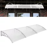 Plastic Canopy in Various Sizes and Colors - 300x90 cm - White