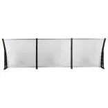 Plastic Canopy in Various Sizes and Colors - 300x90 cm - Black