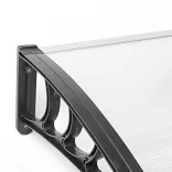 Plastic Canopy in Various Sizes and Colors - 300x90 cm - Black