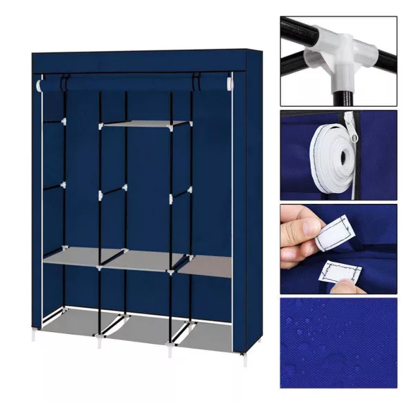 Mobile Wardrobe 130x45x170 cm - Blue