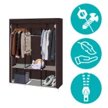 Mobile wardrobe in size 130x45x170 cm - brown